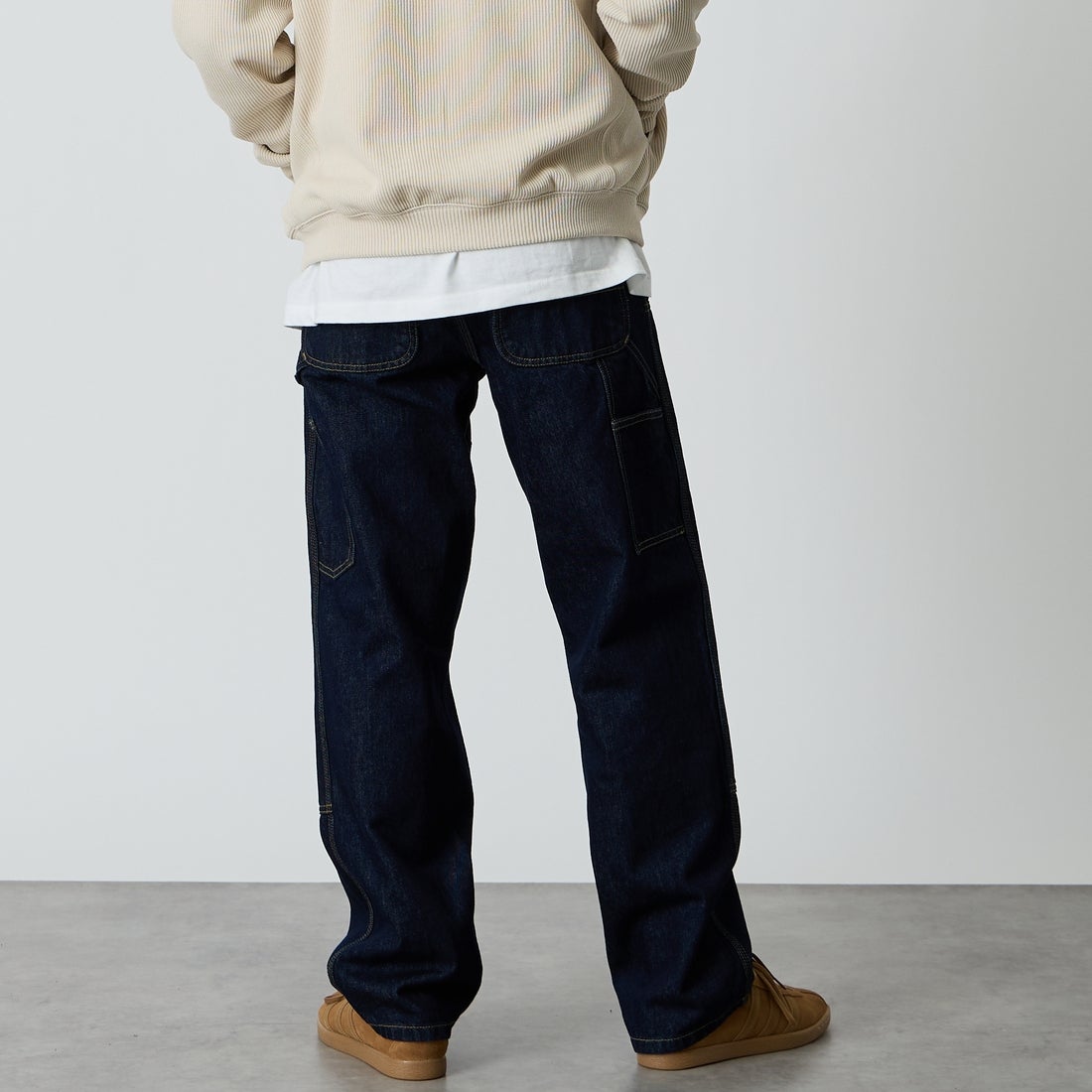 carhartt WIP [カーハートダブリューアイピー] デニムダブルニーパンツ [I032699] BLUE RINSE &&モデル身長：177cm 着用サイズ：30&&