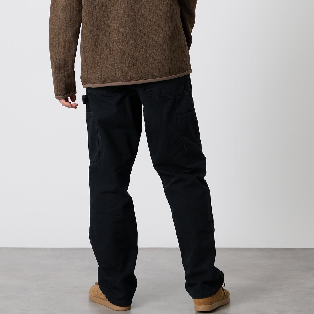 carhartt WIP [カーハートダブリューアイピー] ダブルニーパンツ [I034796] BLACK &&モデル身長：177cm 着用サイズ：30&&
