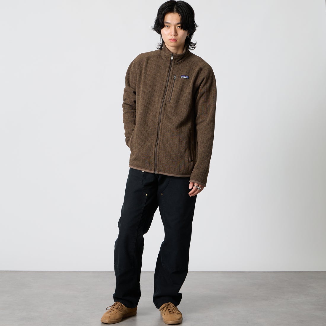 carhartt WIP [カーハートダブリューアイピー] ダブルニーパンツ [I034796] BLACK &&モデル身長：177cm 着用サイズ：30&&