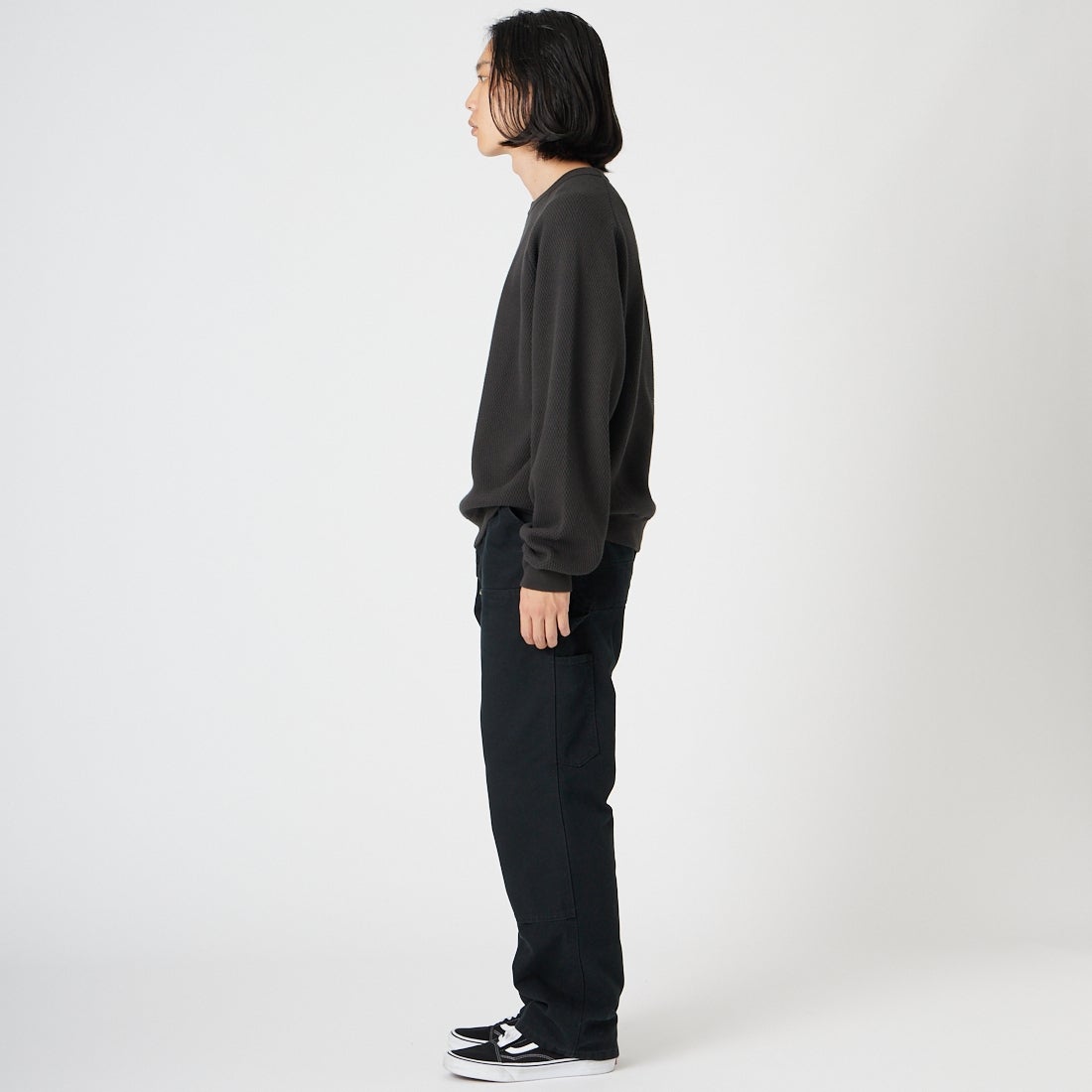 carhartt WIP [カーハートダブリューアイピー] ダブルニーパンツ [I034796] BLACK &&モデル身長：175cm 着用サイズ：30&&