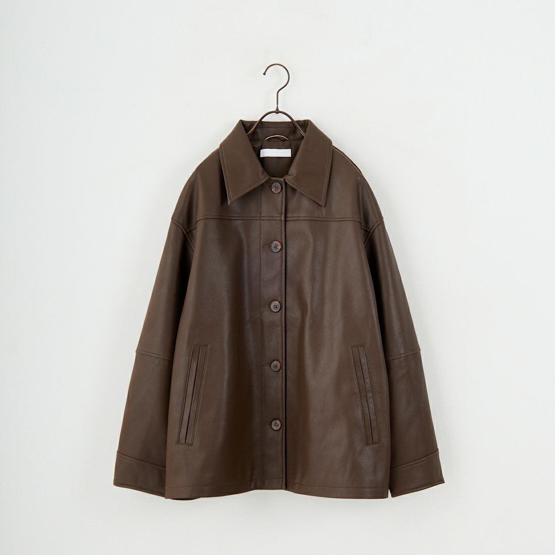 Jeans Factory Clothes [ジーンズファクトリークローズ] スリーブデザイン フェイクレザージャケット [25478-HN] BROWN
