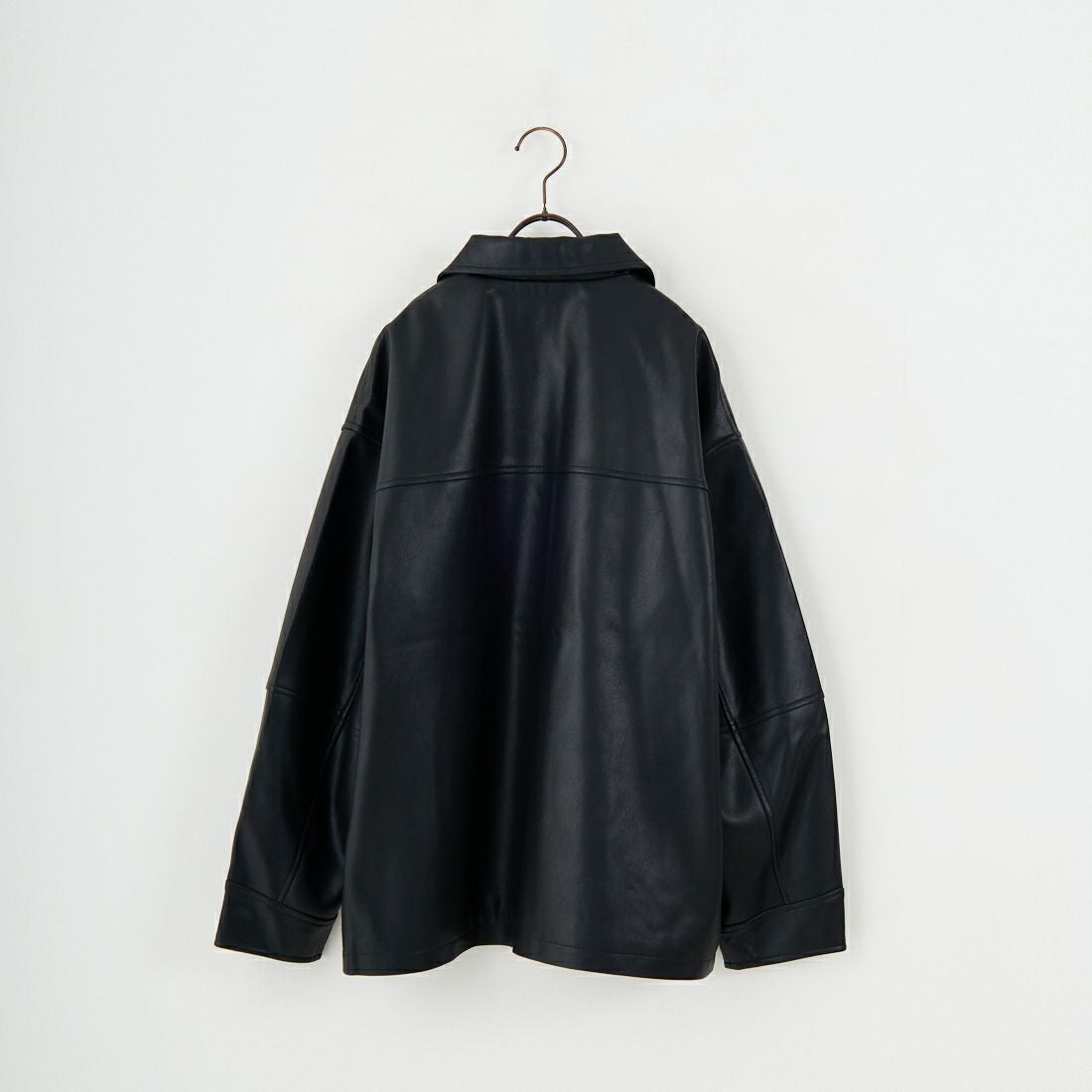 Jeans Factory Clothes [ジーンズファクトリークローズ] スリーブデザイン フェイクレザージャケット [25478-HN] BLACK