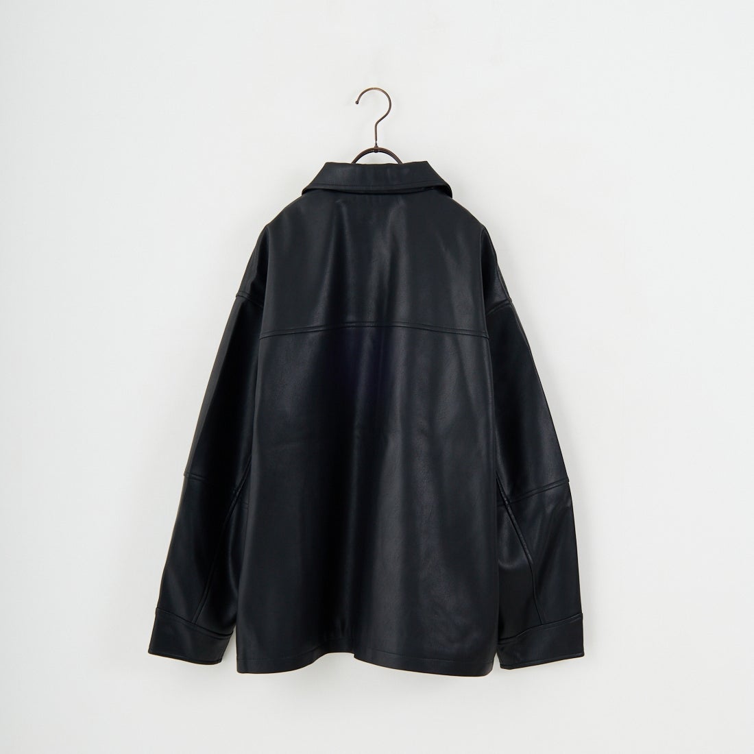 Jeans Factory Clothes [ジーンズファクトリークローズ] スリーブデザイン フェイクレザージャケット [25478-HN] BLACK