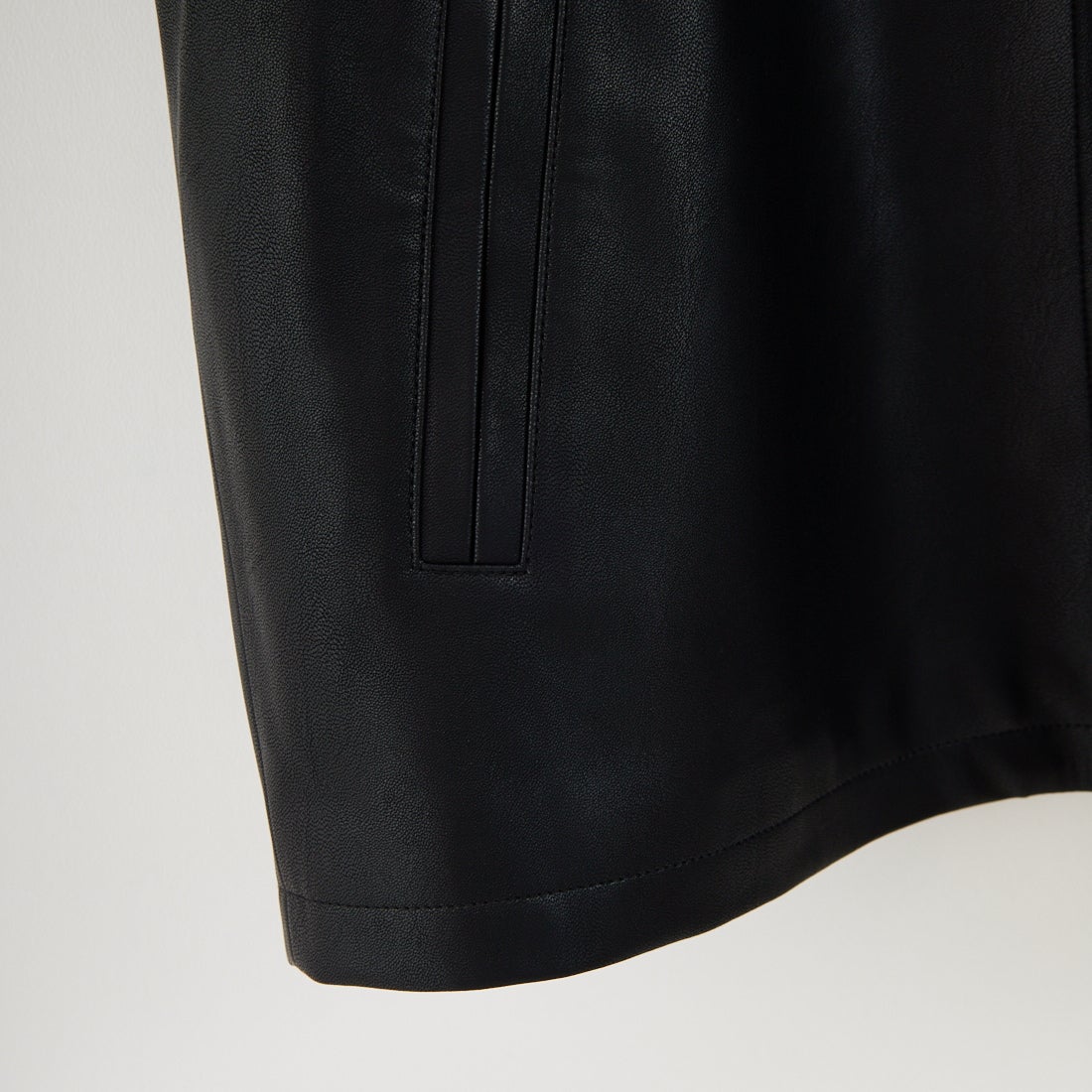 Jeans Factory Clothes [ジーンズファクトリークローズ] スリーブデザイン フェイクレザージャケット [25478-HN] BLACK