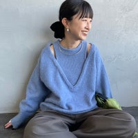 12 BLUE&&モデル身長：150cm 着用サイズ：F&&