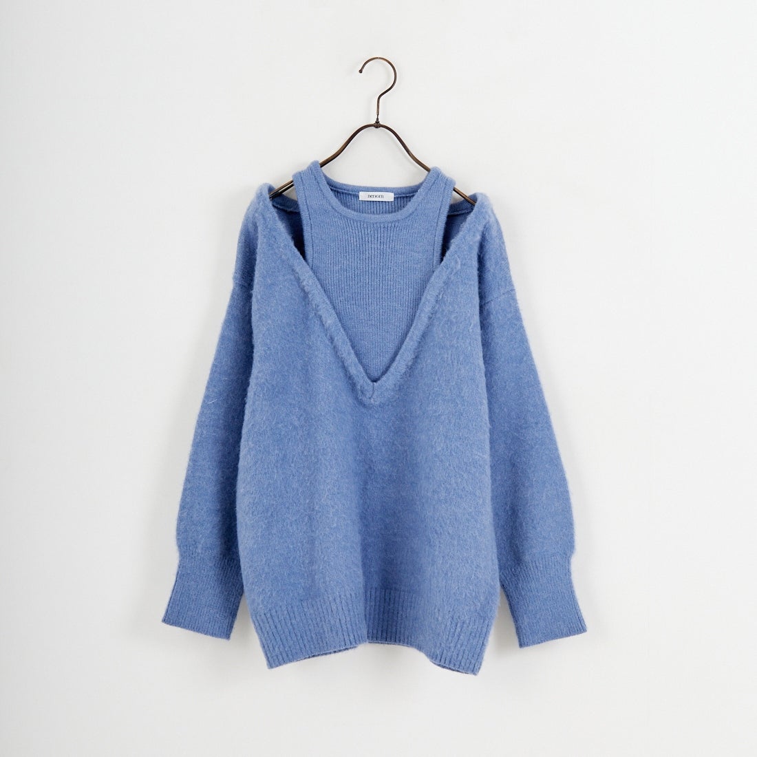 nenom [ネノム] レイヤードデザイン Vネックニット [NE25131039] 12 BLUE