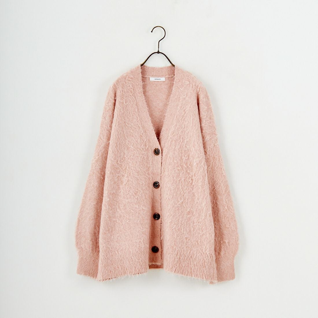nenom [ネノム] シャギーニット Vネックカーディガン [NE25131037] 41 PINK