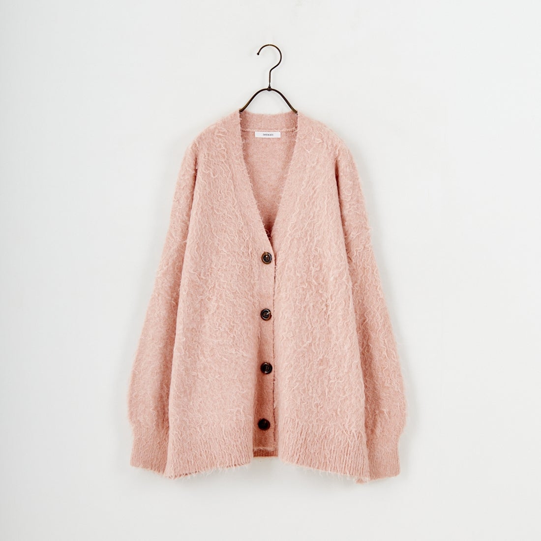 nenom [ネノム] シャギーニット Vネックカーディガン [NE25131037] 41 PINK