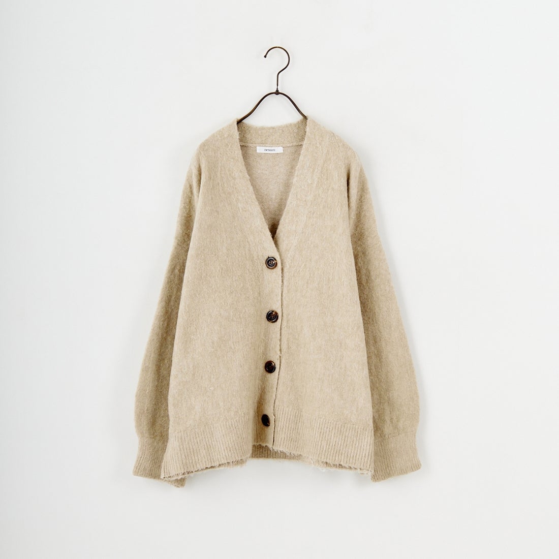 nenom [ネノム] シャギーニット Vネックカーディガン [NE25131037] 22 BEIGE