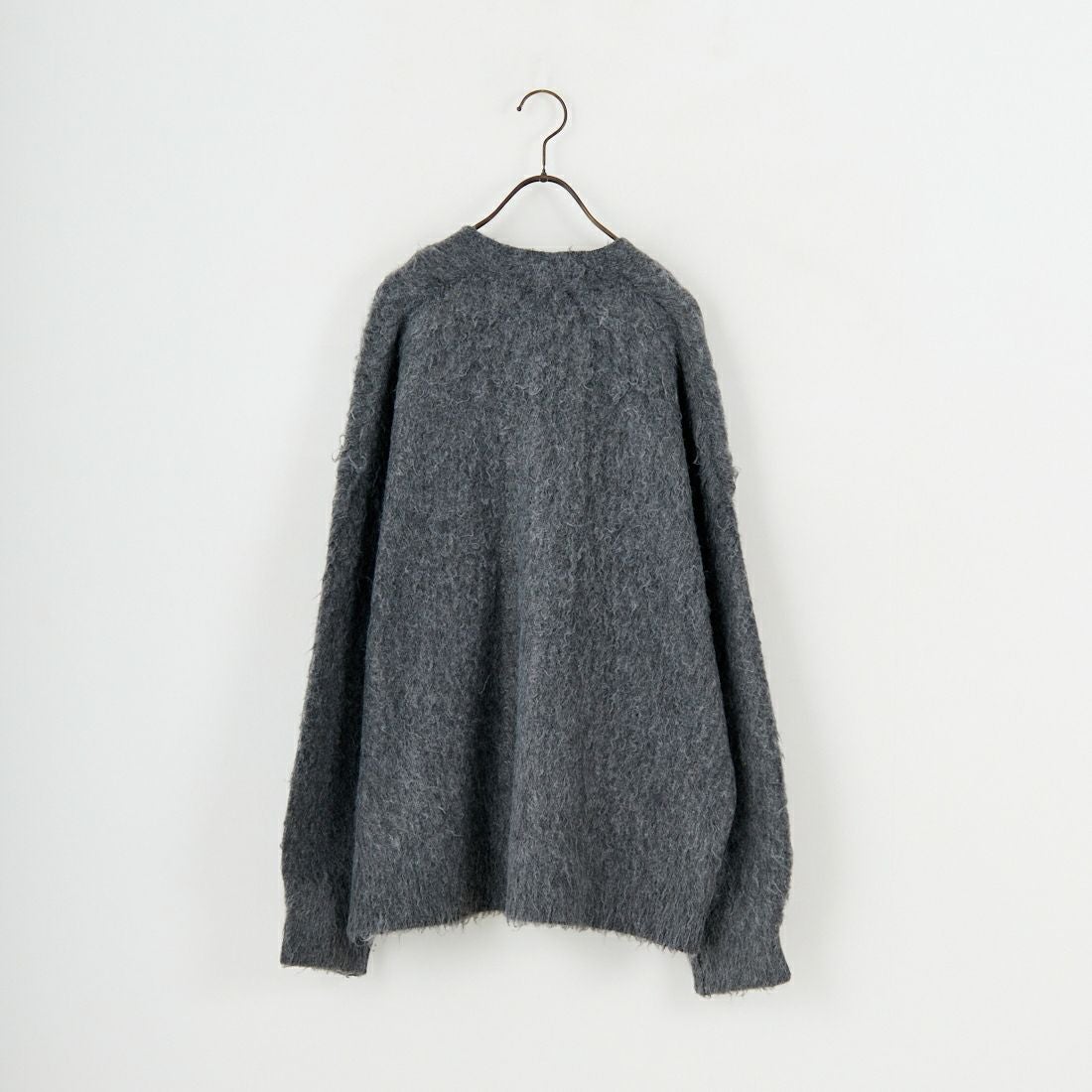 nenom [ネノム] シャギーニット Vネックカーディガン [NE25131037] 08 CHARCOA