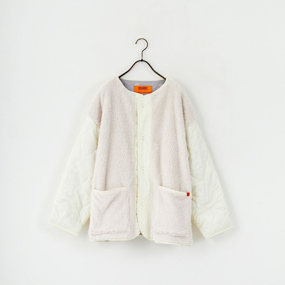 UNIVERSAL OVERALL [ユニバーサルオーバーオール] 別注 ボア切替 キルティングジャケット [U2532451IN-JF] IVORY