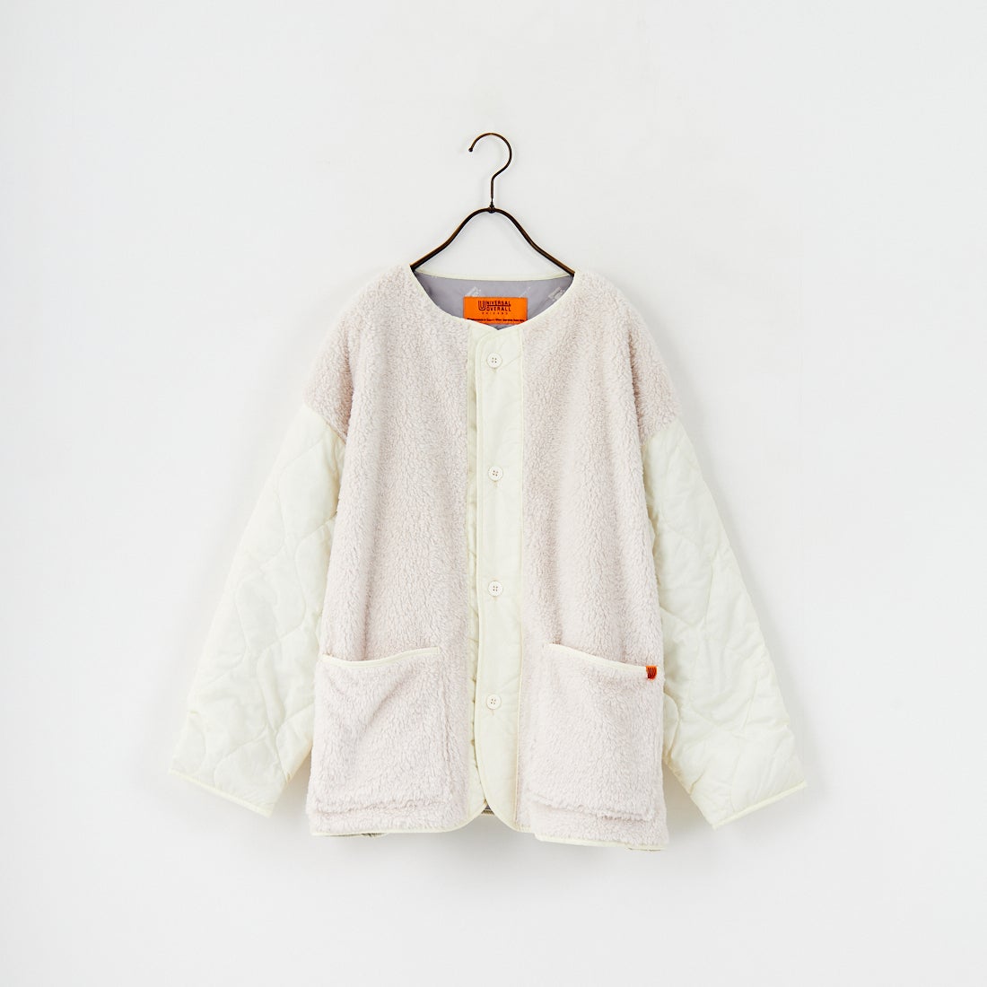 UNIVERSAL OVERALL [ユニバーサルオーバーオール] 別注 ボア切替 キルティングジャケット [U2532451IN-JF] IVORY