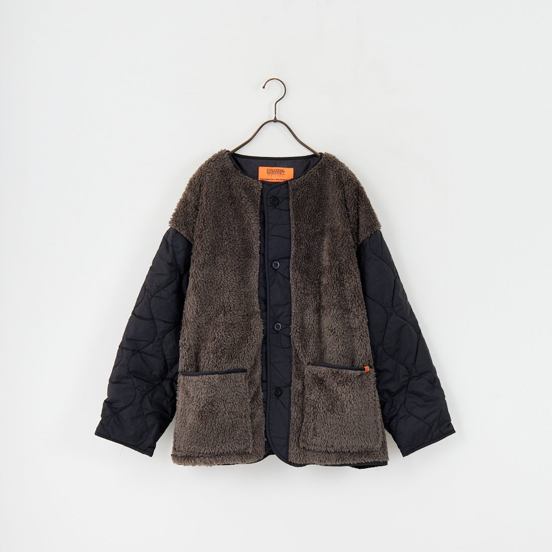 UNIVERSAL OVERALL [ユニバーサルオーバーオール] 別注 ボア切替 キルティングジャケット [U2532451IN-JF] BLACK