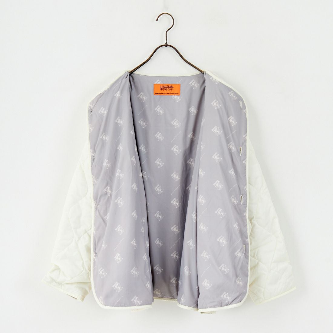 UNIVERSAL OVERALL [ユニバーサルオーバーオール] 別注 ボア切替 キルティングジャケット [U2532451IN-JF] IVORY