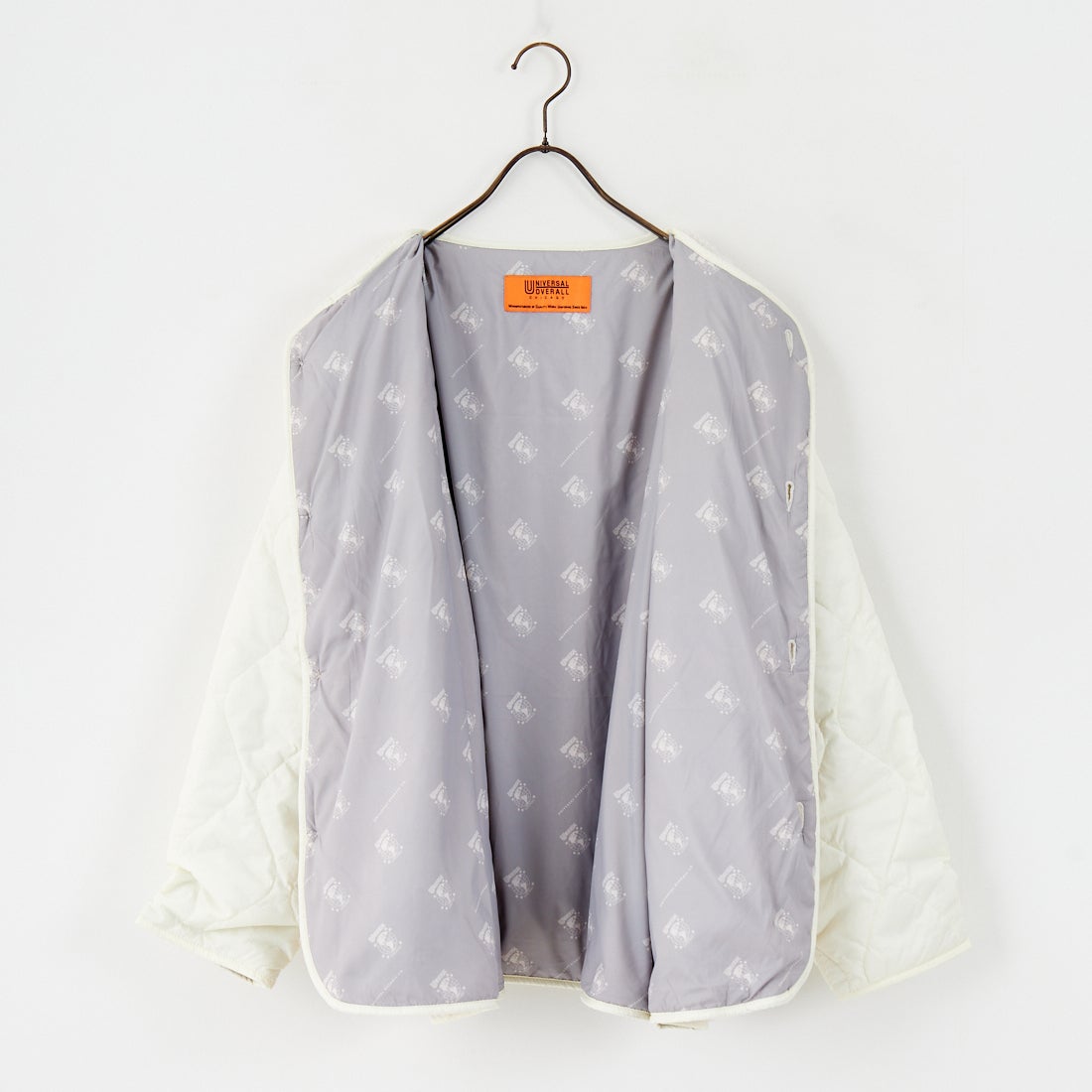 UNIVERSAL OVERALL [ユニバーサルオーバーオール] 別注 ボア切替 キルティングジャケット [U2532451IN-JF] IVORY