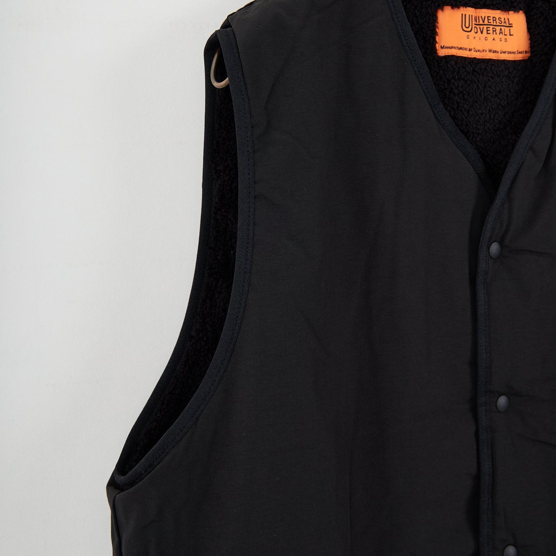 UNIVERSAL OVERALL [ユニバーサルオーバーオール] 別注 リバーシブルボアベスト [U2531401IN-JF] BLACK