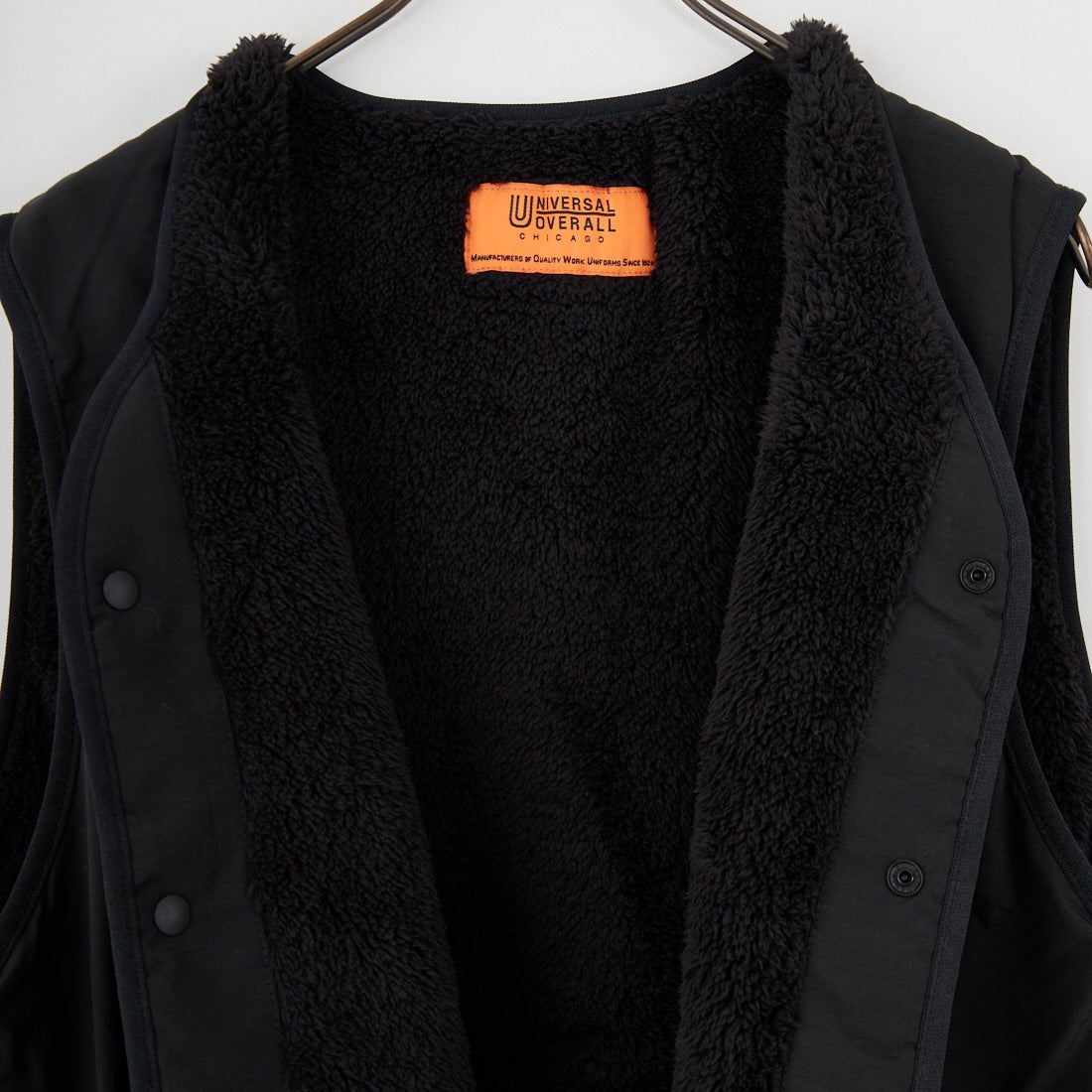 UNIVERSAL OVERALL [ユニバーサルオーバーオール] 別注 リバーシブルボアベスト [U2531401IN-JF] BLACK