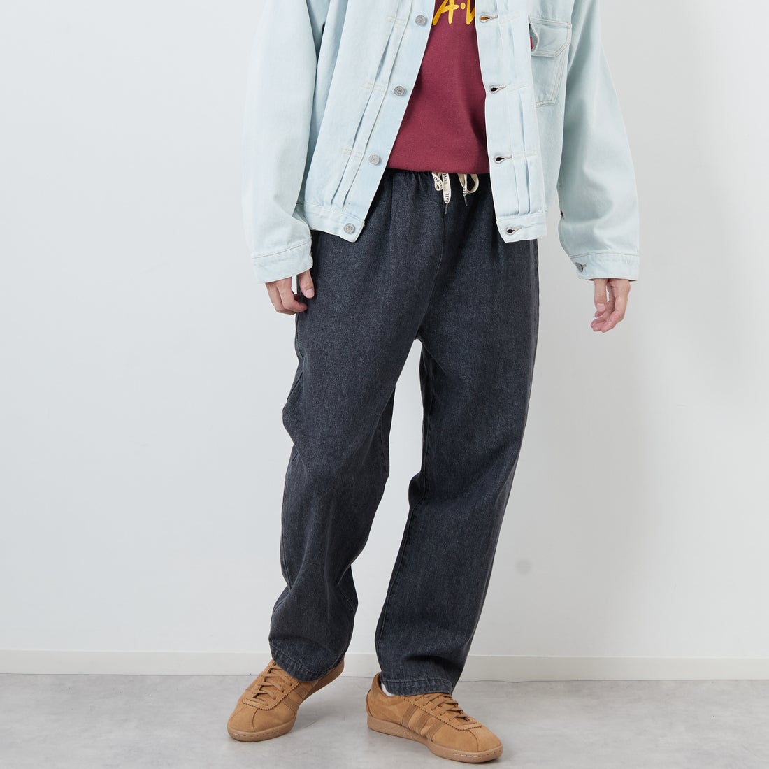 BLK DENIM&&モデル身長：168cm 着用サイズ：M&&