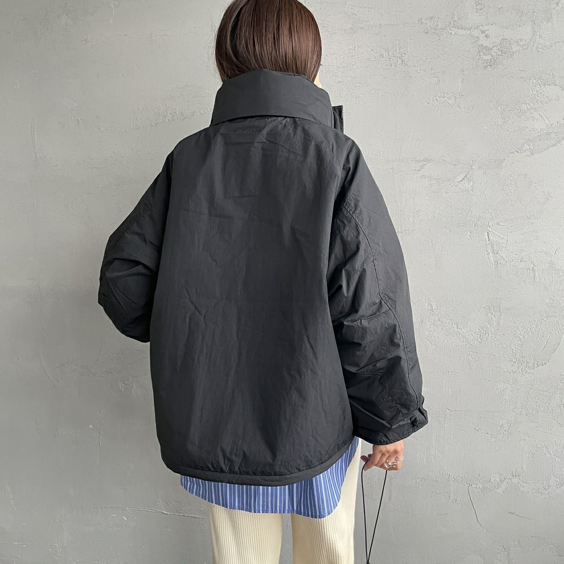 WILD THINGS [ワイルドシングス] ウィメンズ ハッピージャケット [WTL25102SK] BLACK &&モデル身長：159cm 着用サイズ：M&&