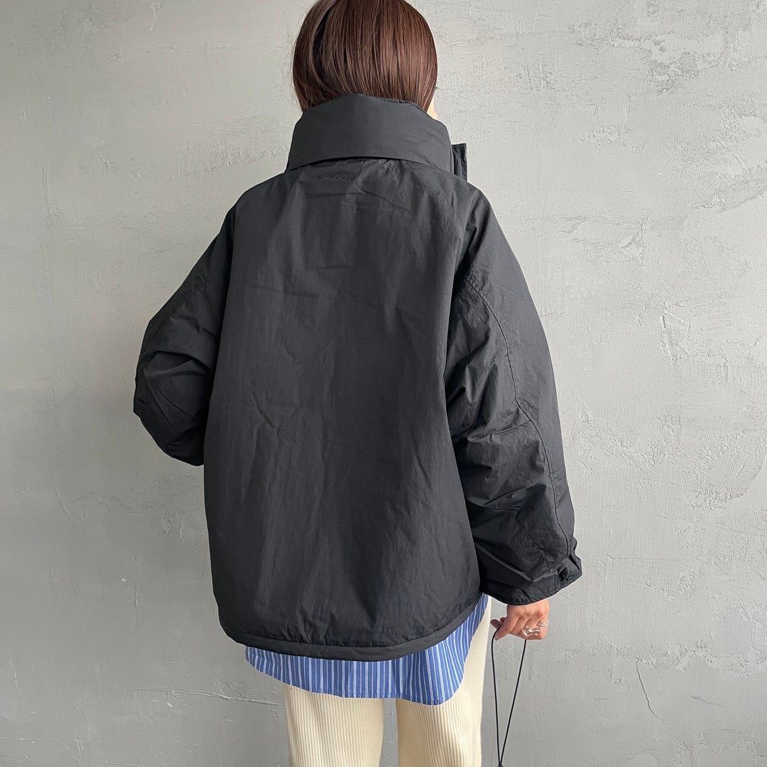 WILD THINGS [ワイルドシングス] ウィメンズ ハッピージャケット [WTL25102SK] BLACK &&モデル身長：159cm 着用サイズ：M&&