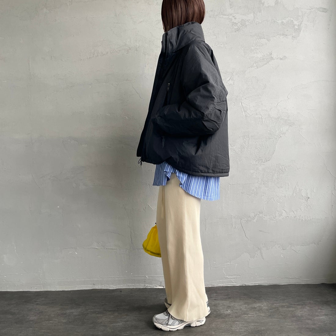 WILD THINGS [ワイルドシングス] ウィメンズ ハッピージャケット [WTL25102SK] BLACK &&モデル身長：159cm 着用サイズ：M&&