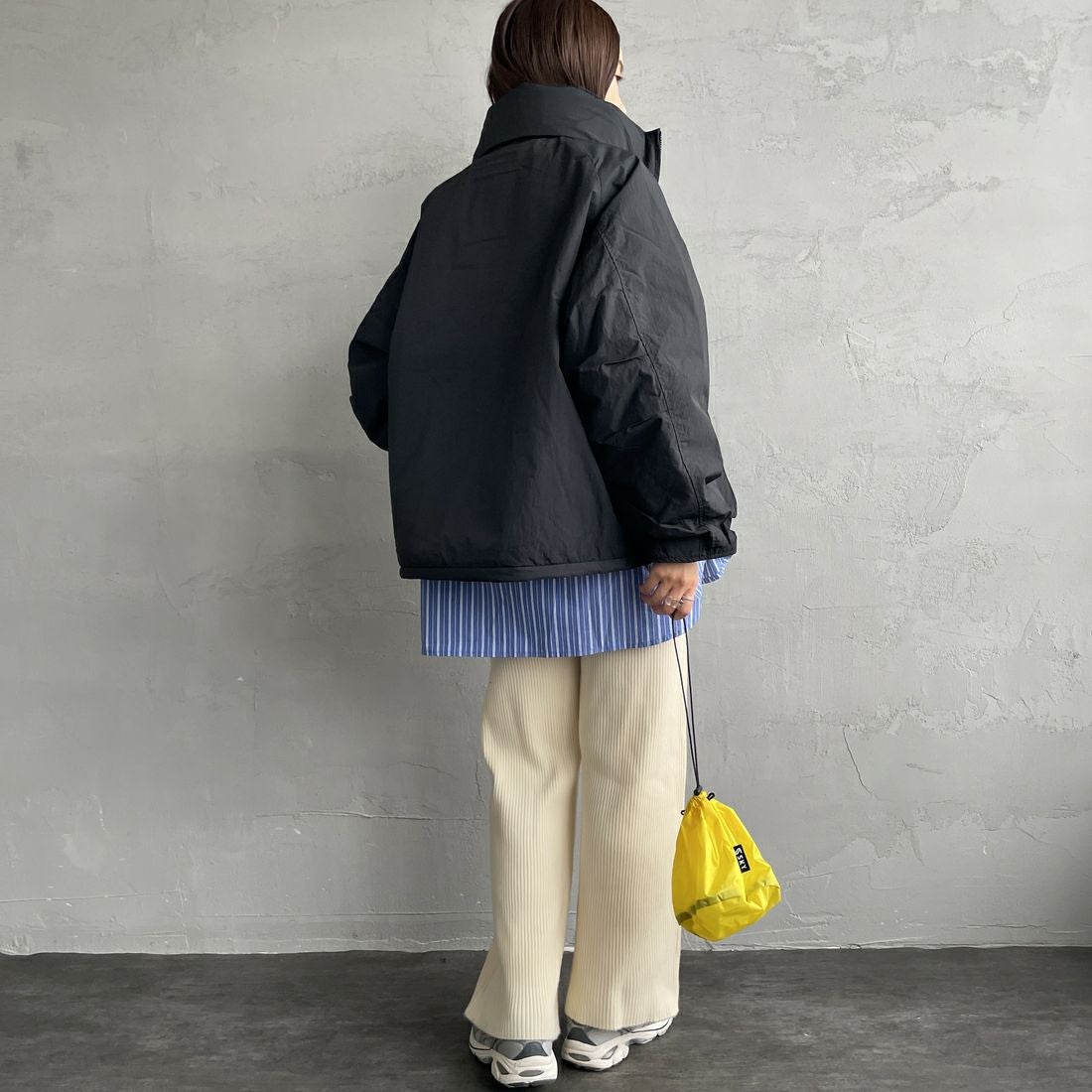 WILD THINGS [ワイルドシングス] ウィメンズ ハッピージャケット [WTL25102SK] BLACK &&モデル身長：159cm 着用サイズ：M&&