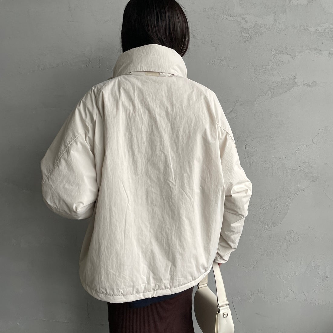 WILD THINGS [ワイルドシングス] ウィメンズ ハッピージャケット [WTL25102SK] CEMENT &&モデル身長：160cm 着用サイズ：M&&