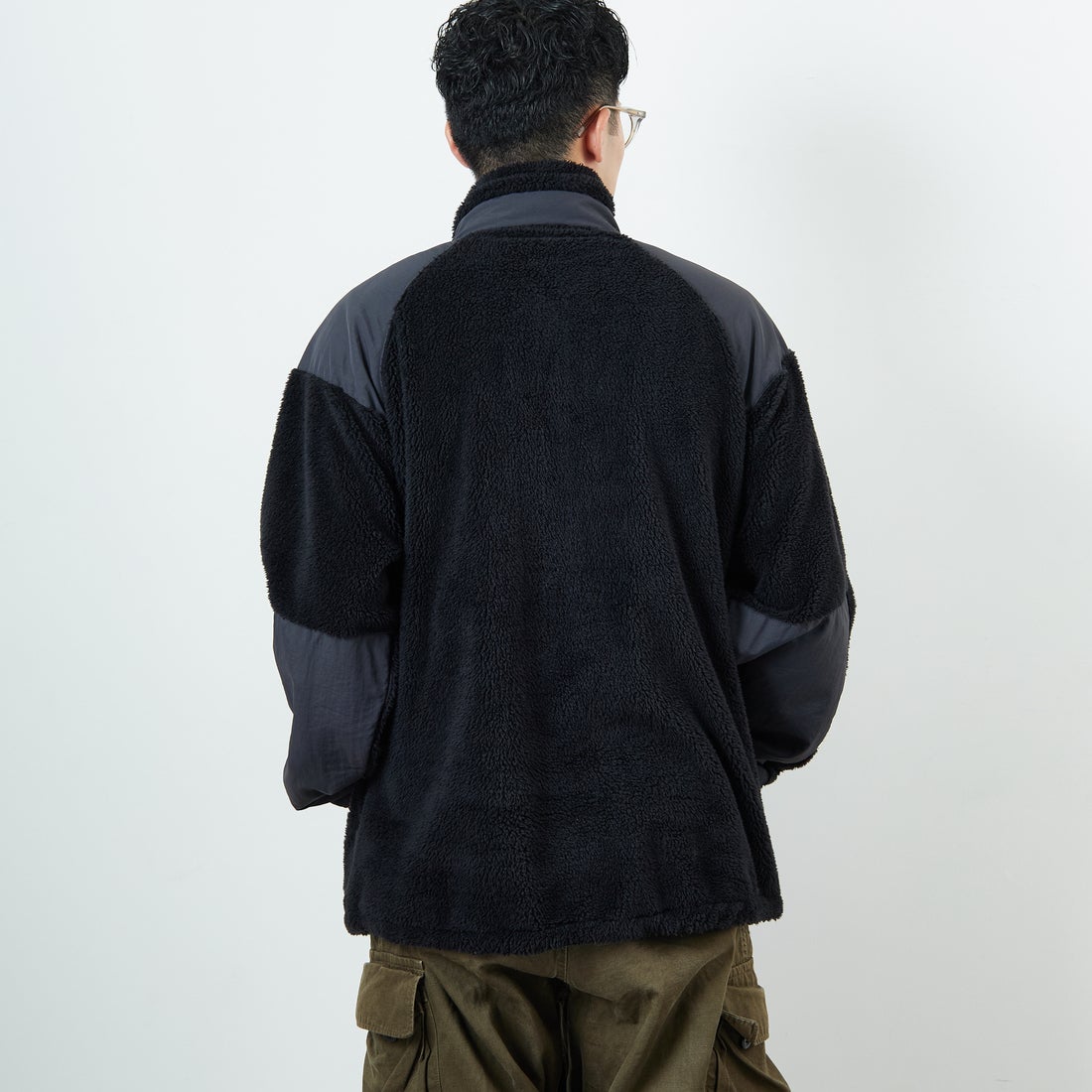 WILD THINGS [ワイルドシングス] LEVEL3 シャギージャケット [WT252-026] BLACK &&モデル身長：168cm 着用サイズ：M&&