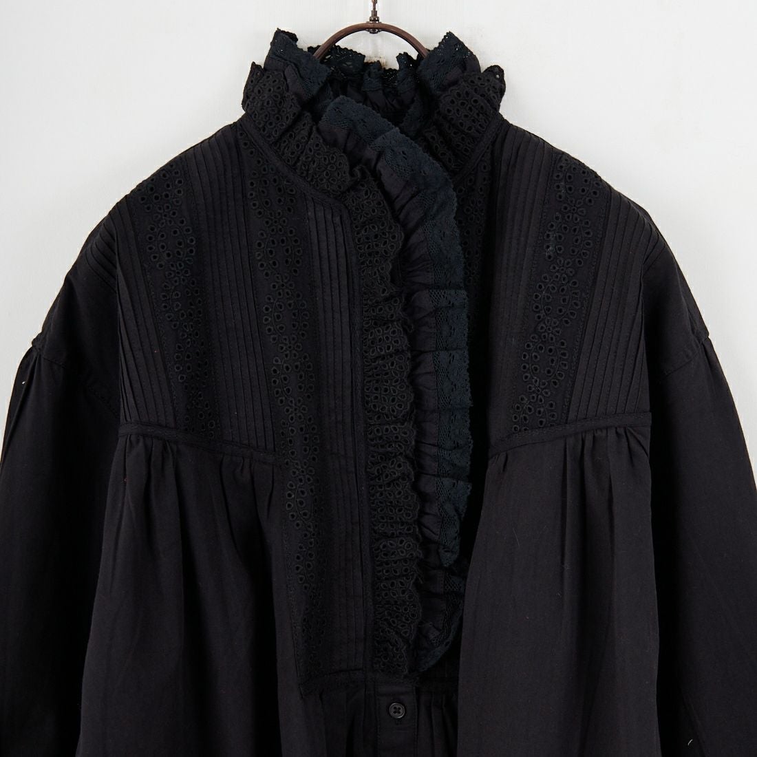 crinkle crinkle crinkle [クリンクル クリンクル クリンクル] リビルドレースシャツドレス [CC-4032] BLACK