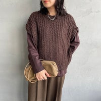 44 BROWN&&モデル身長：160cm 着用サイズ：F&&