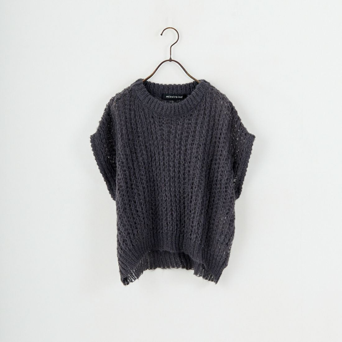 mizuiro ind [ミズイロインド] ヘアリーコクーンワイドベスト [3-220085] 92 D.GRAY
