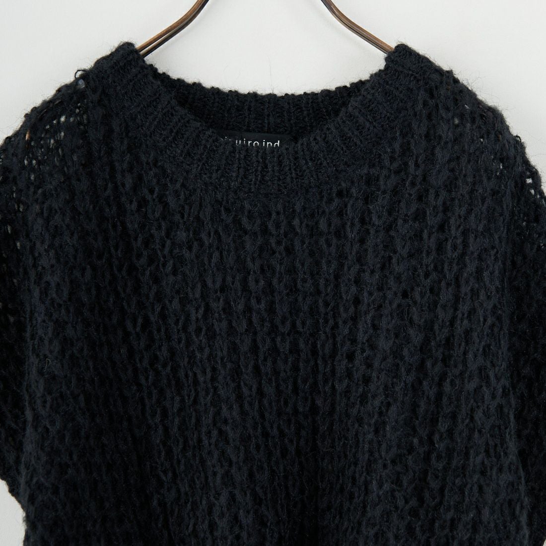 mizuiro ind [ミズイロインド] ヘアリーコクーンワイドベスト [3-220085] 99 BLACK