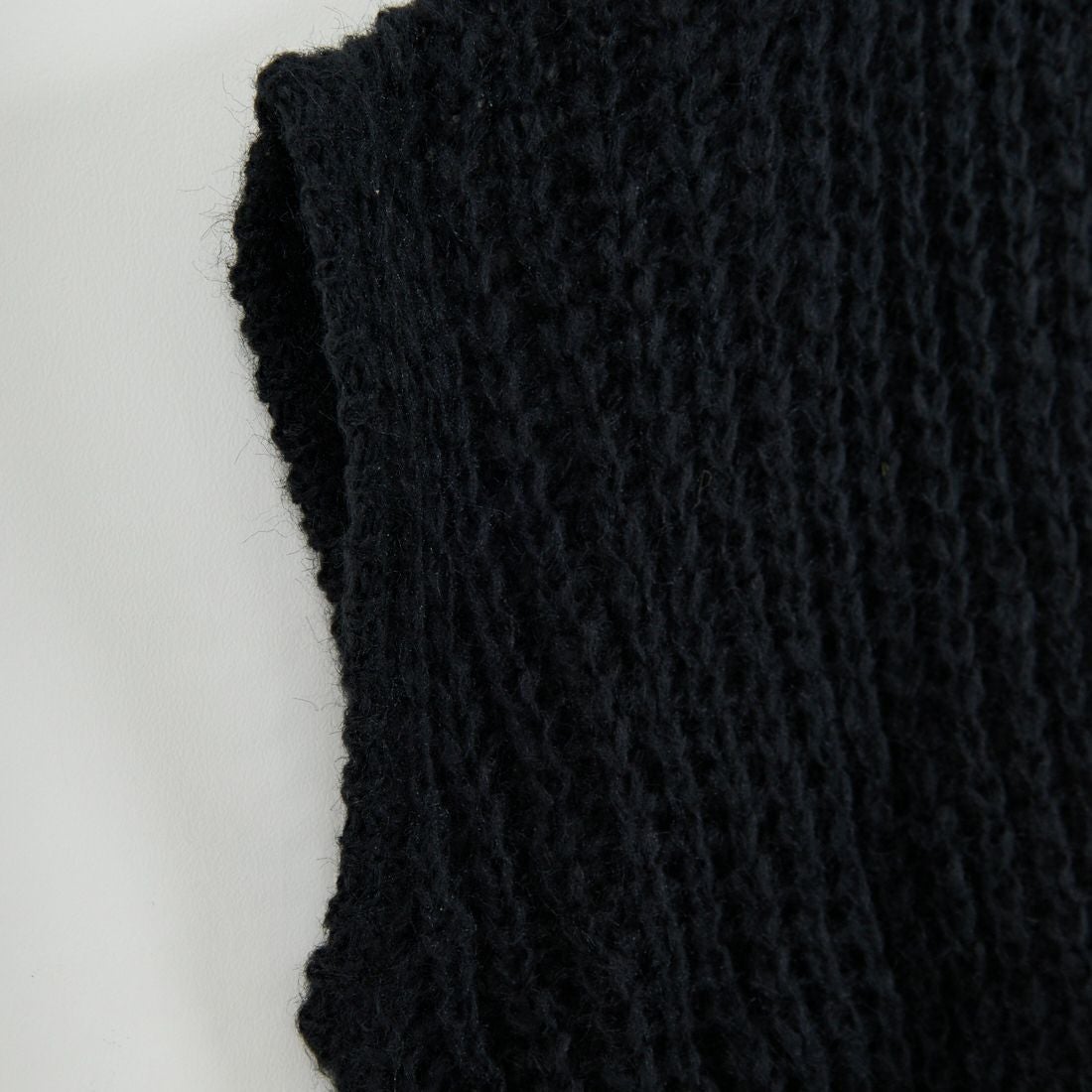 mizuiro ind [ミズイロインド] ヘアリーコクーンワイドベスト [3-220085] 99 BLACK