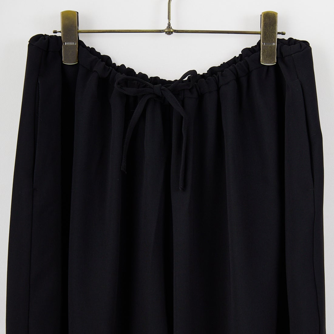 mizuiro ind [ミズイロインド] ドローストリングヘムパンツ [4-260062] 99 BLACK