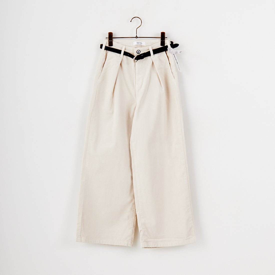 SOMETHING [サムシング] 別注 ベルト付きタックワイドパンツ [SN765W-JF] 9534 IVORY