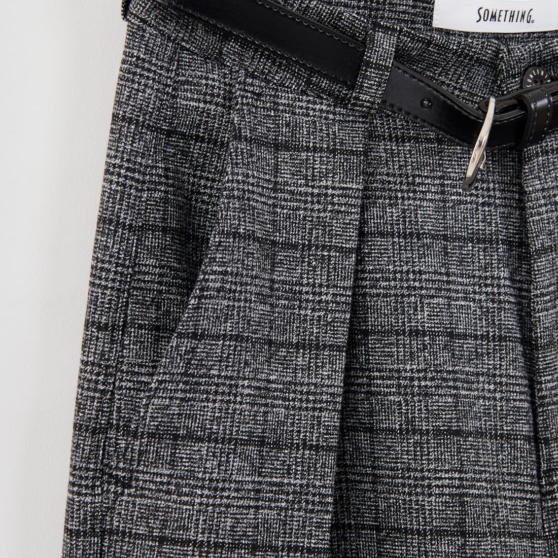 SOMETHING [サムシング] 別注 ベルト付きタックワイドパンツ [SN765W-JF] 9591 G.CHK