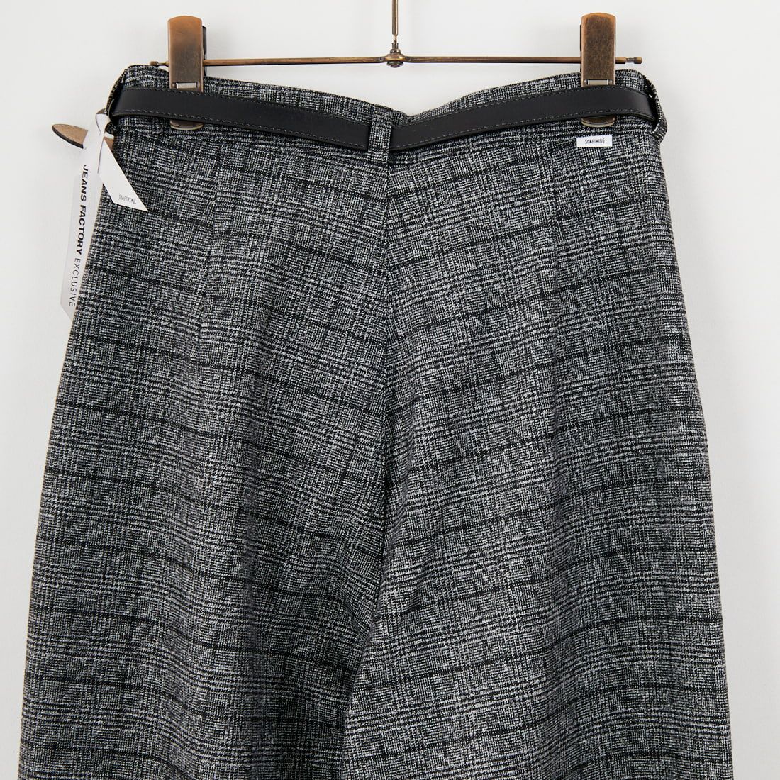 SOMETHING [サムシング] 別注 ベルト付きタックワイドパンツ [SN765W-JF] 9591 G.CHK