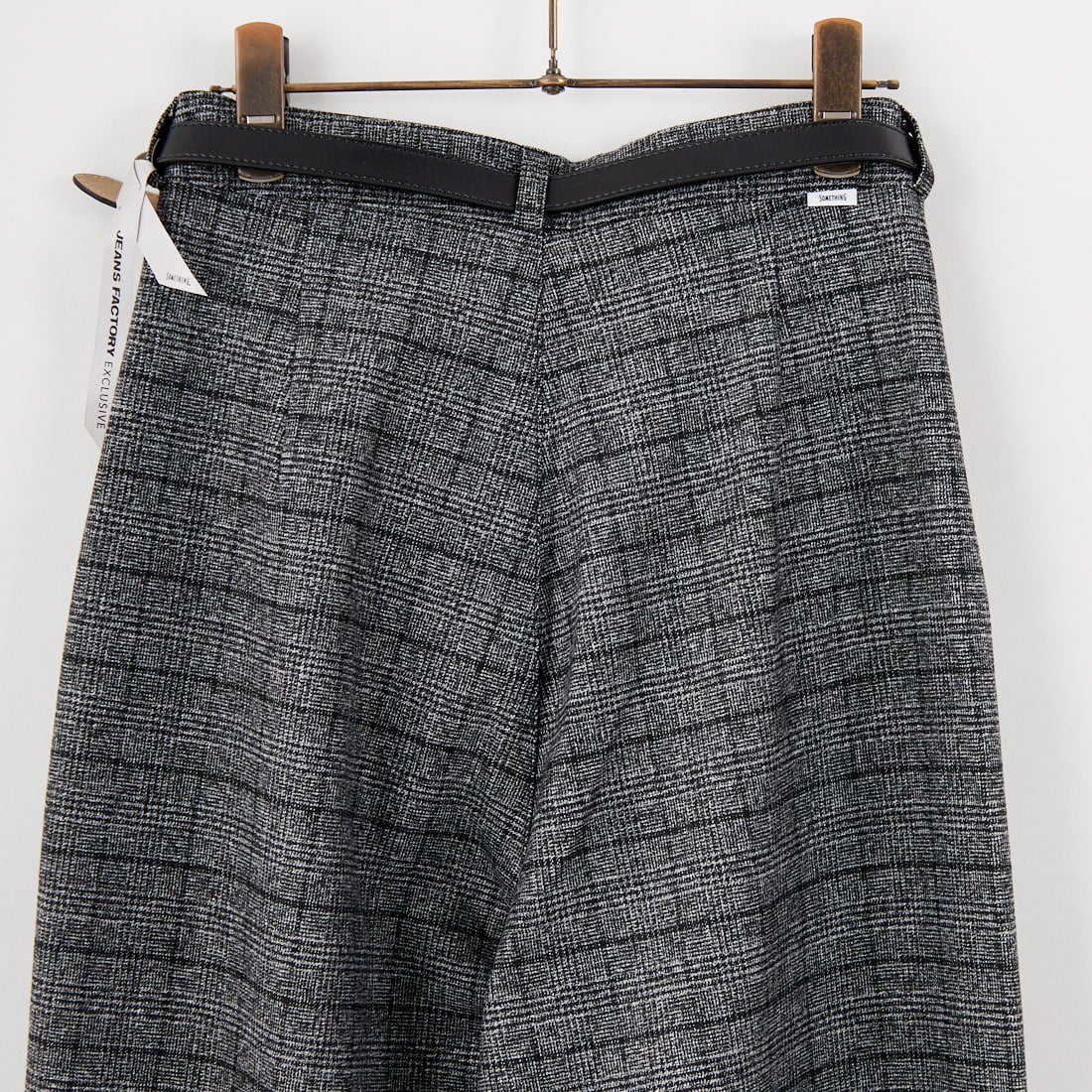 SOMETHING [サムシング] 別注 ベルト付きタックワイドパンツ [SN765W-JF] 9591 G.CHK