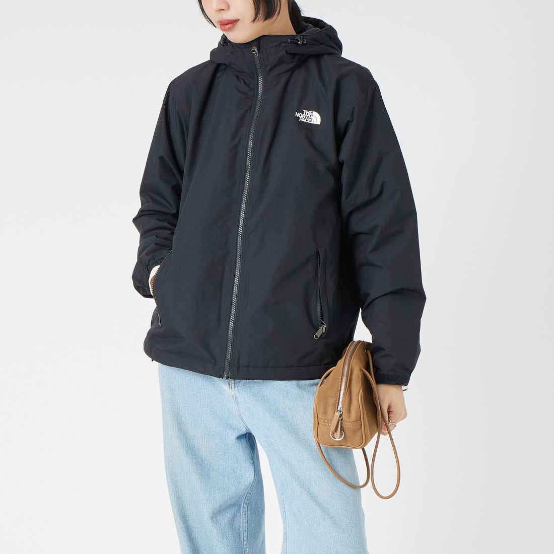 THE NORTH FACE [ザ ノースフェイス] コンパクトノマドジャケット [NPW72531] K &&モデル身長：162cm 着用サイズ：M&&