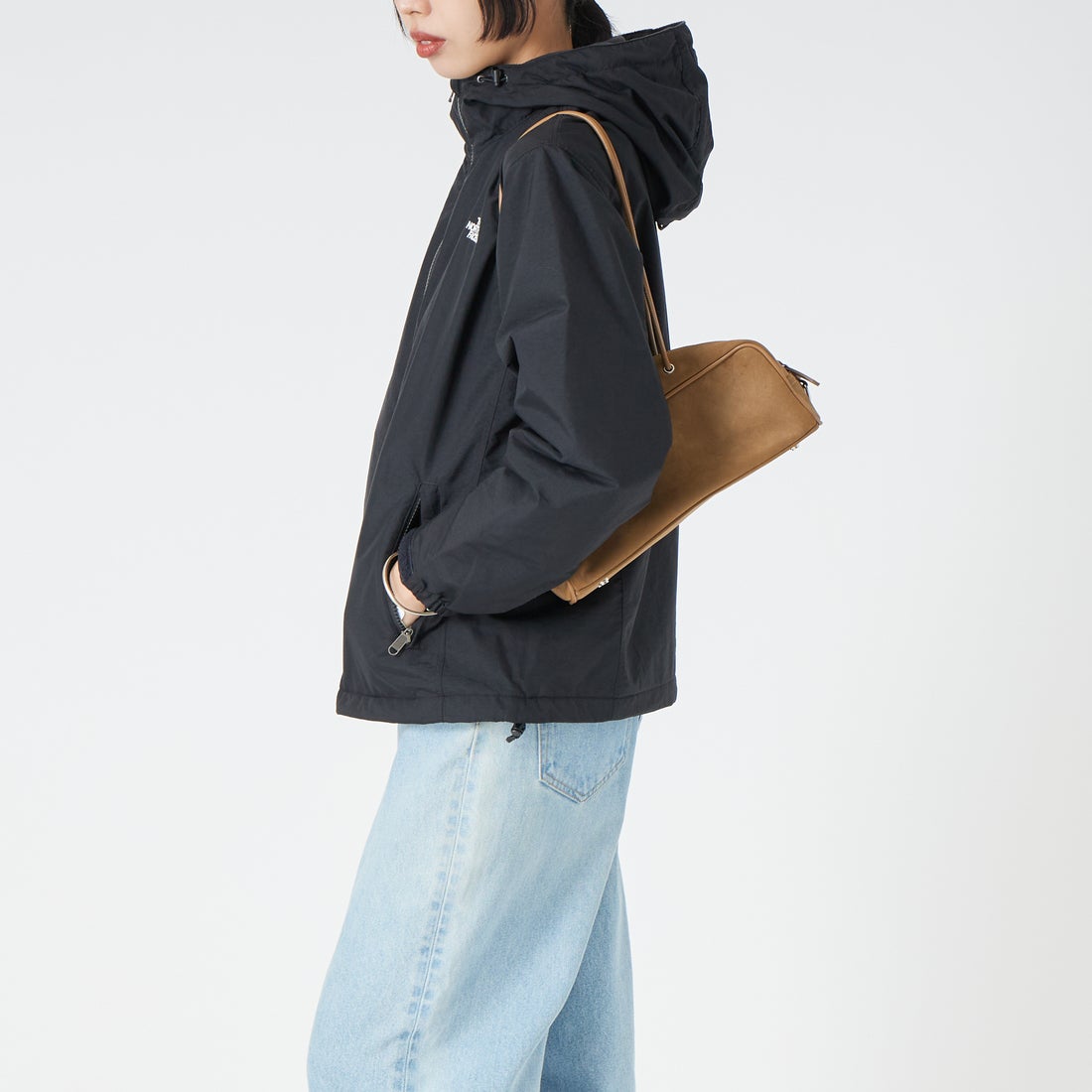 THE NORTH FACE [ザ ノースフェイス] コンパクトノマドジャケット [NPW72531] K &&モデル身長：162cm 着用サイズ：M&&