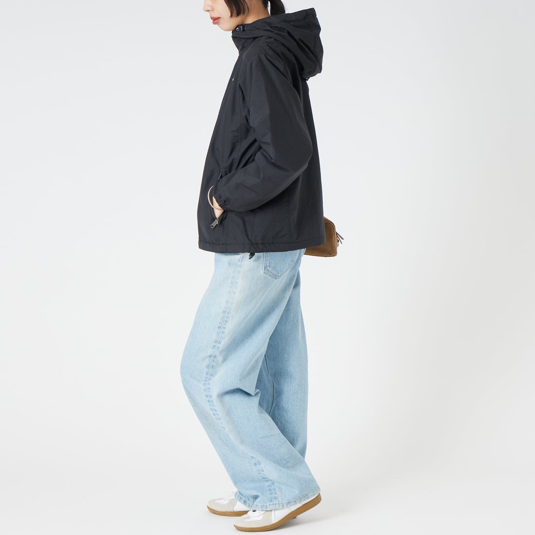 THE NORTH FACE [ザ ノースフェイス] コンパクトノマドジャケット [NPW72531] K &&モデル身長：162cm 着用サイズ：M&&