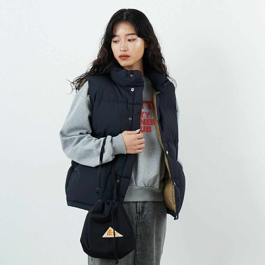 THE NORTH FACE [ザ ノースフェイス] キャンプシエラベスト [ND92530] K &&モデル身長：162cm 着用サイズ：S&&