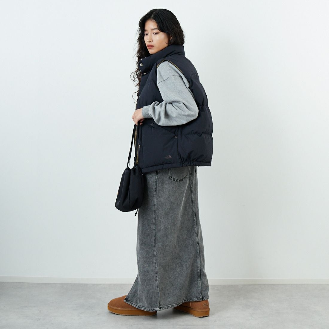 THE NORTH FACE [ザ ノースフェイス] キャンプシエラベスト [ND92530] K &&モデル身長：162cm 着用サイズ：S&&