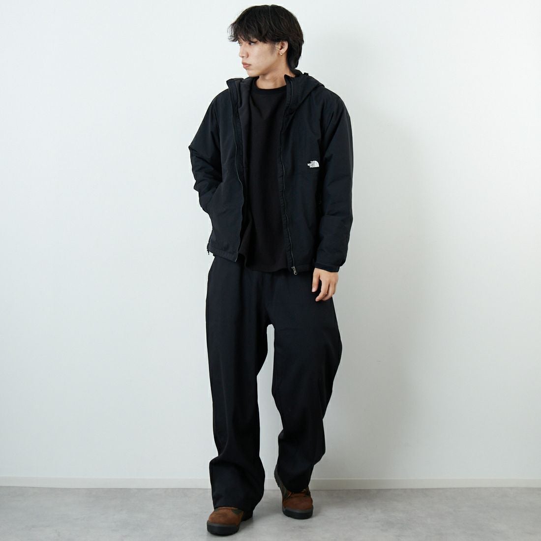 THE NORTH FACE [ザ ノースフェイス] コンパクトノマドジャケット [NP72531] K &&モデル身長：179cm 着用サイズ：M&&