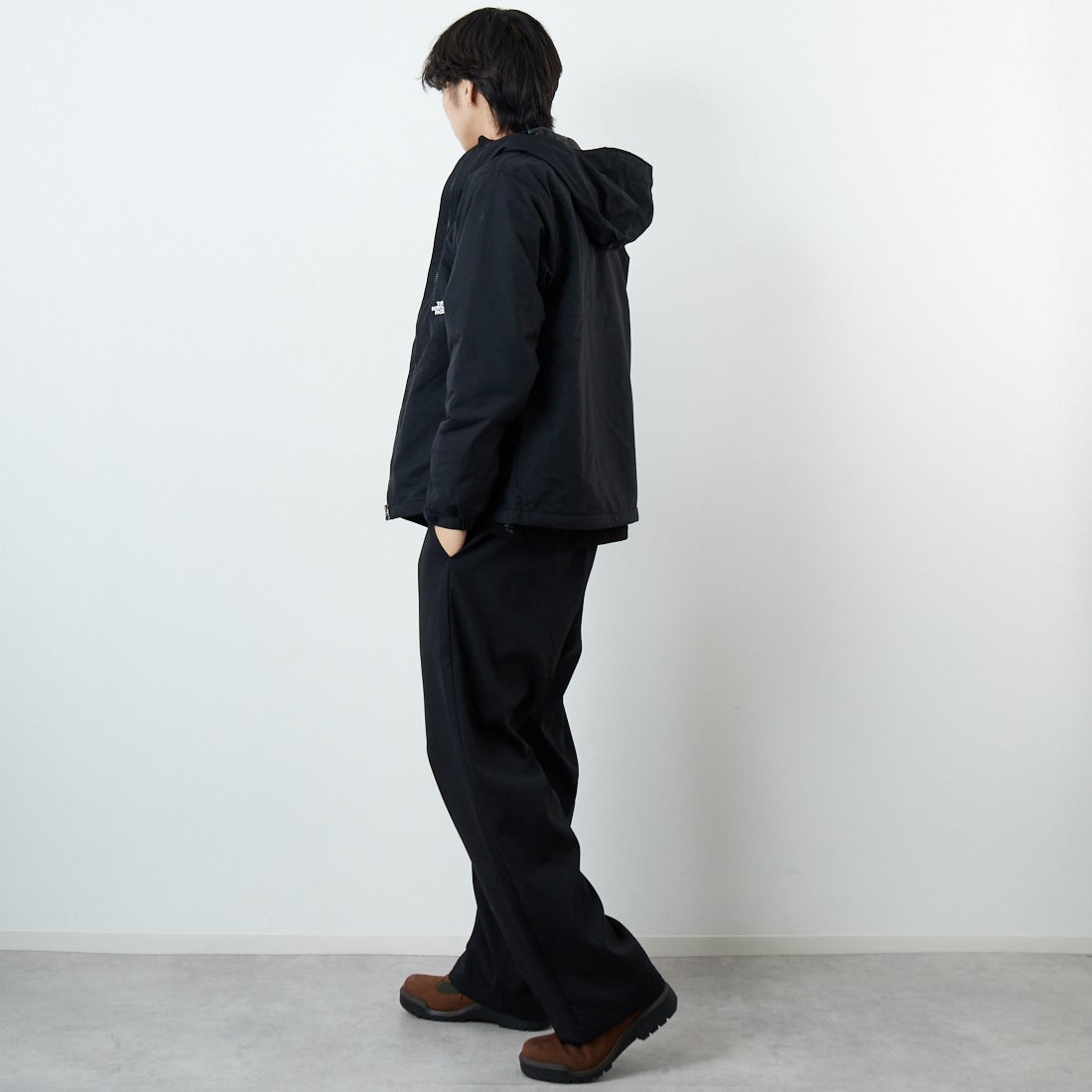 THE NORTH FACE [ザ ノースフェイス] コンパクトノマドジャケット [NP72531] K &&モデル身長：179cm 着用サイズ：M&&