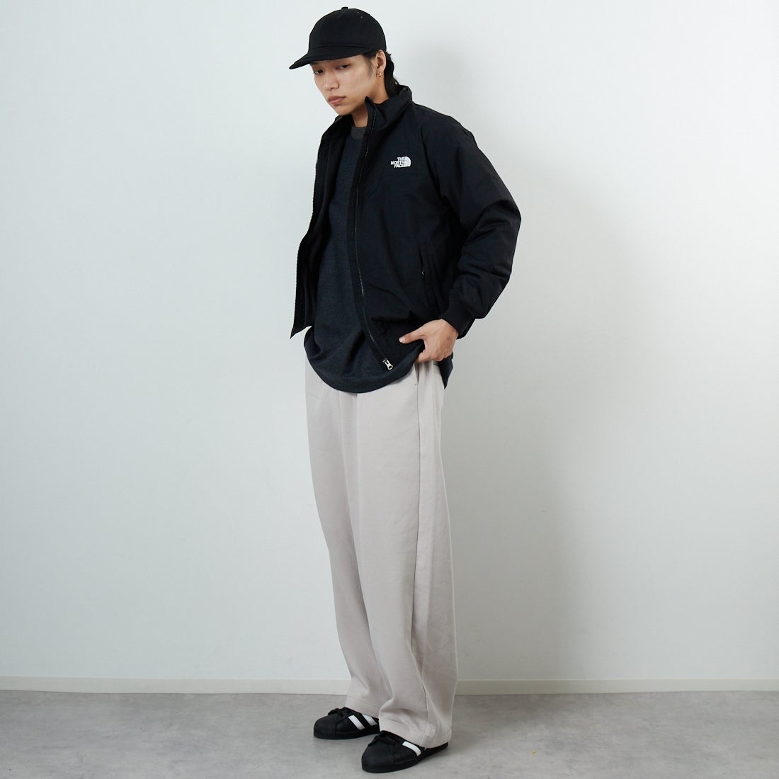 THE NORTH FACE [ザ ノースフェイス] コンパクトノマドブルゾン [NP72532] K &&モデル身長：179cm 着用サイズ：M&&