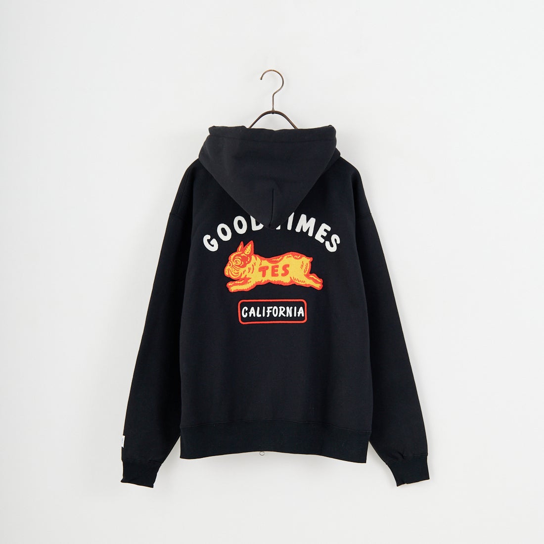 The Endless Summer [エンドレスサマー] グッドタイムズ刺繍ビッグスウェットジップパーカー [C-25774300] 01 BLACK