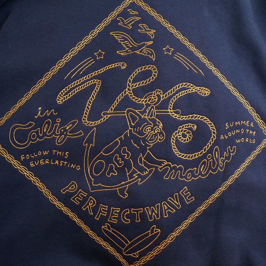 The Endless Summer [エンドレスサマー] バンダナ刺繍 ビッグスウェットパーカー [C-25774301] 60 NAVY