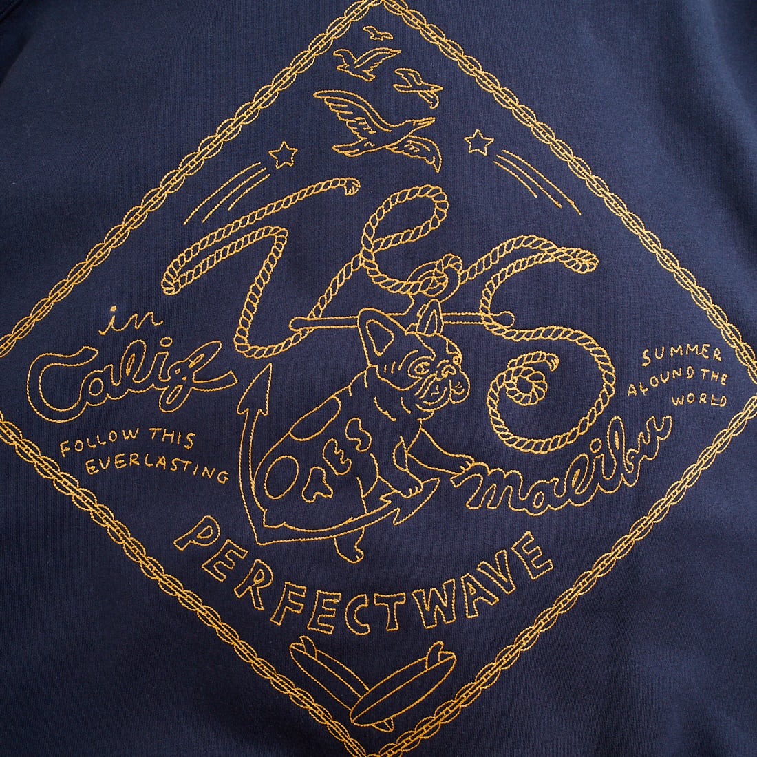 The Endless Summer [エンドレスサマー] バンダナ刺繍 ビッグスウェットパーカー [C-25774301] 60 NAVY