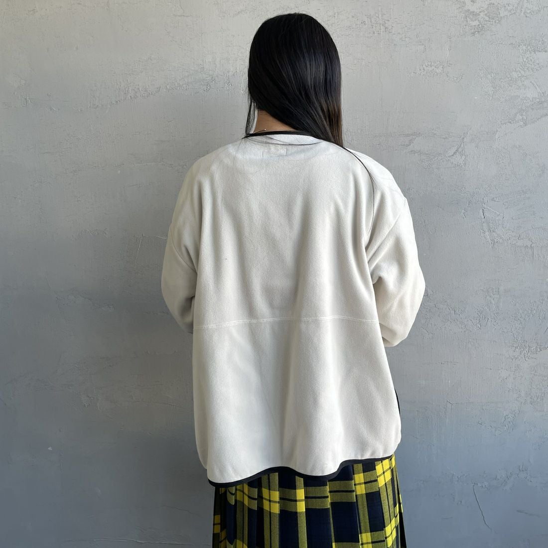 NANGA [ナンガ] エアウォーム フリースカーディガン [N2531-1P113B] IVO &&モデル身長：150cm 着用サイズ：WM&&